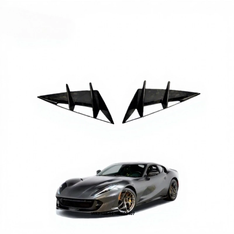 Dry Carbon Fiber Rear Bumper Air Outlet Trim Replacement Kit for 812 Carbon Black Polished Finish Easy Installation 100%