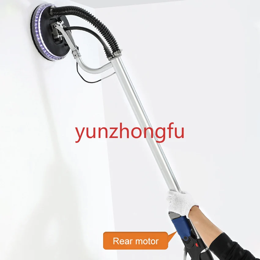 Sanding Machine Electric Wall Sander Polisher With LED Light 220V 710W 1.6m Telescopic Long Pole Wall Grinding Machine Disc