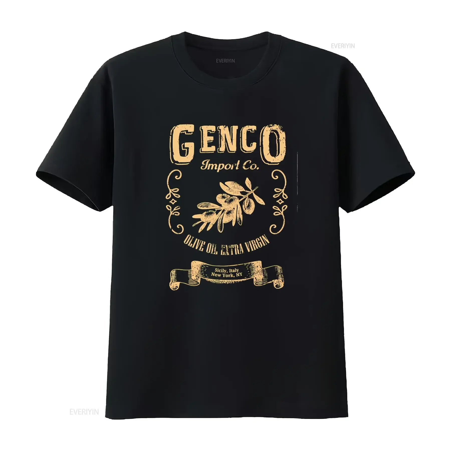 Genco Import Co. Azeite de Oliva Extra Virgem Sicília Itália Nova Iorque NY The Godfather Trilogy Vito Michael Corleone Camiseta vintage