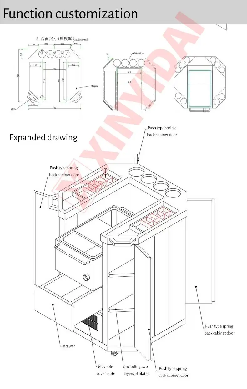 Mobile outdoor cocktail bar bartender