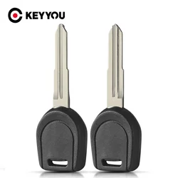 KEYYOU-carcasa de llave remota de hoja derecha/izquierda para Mitsubishi Colt Outlander Mirage Pajero sin transpondedor de coche con Chip