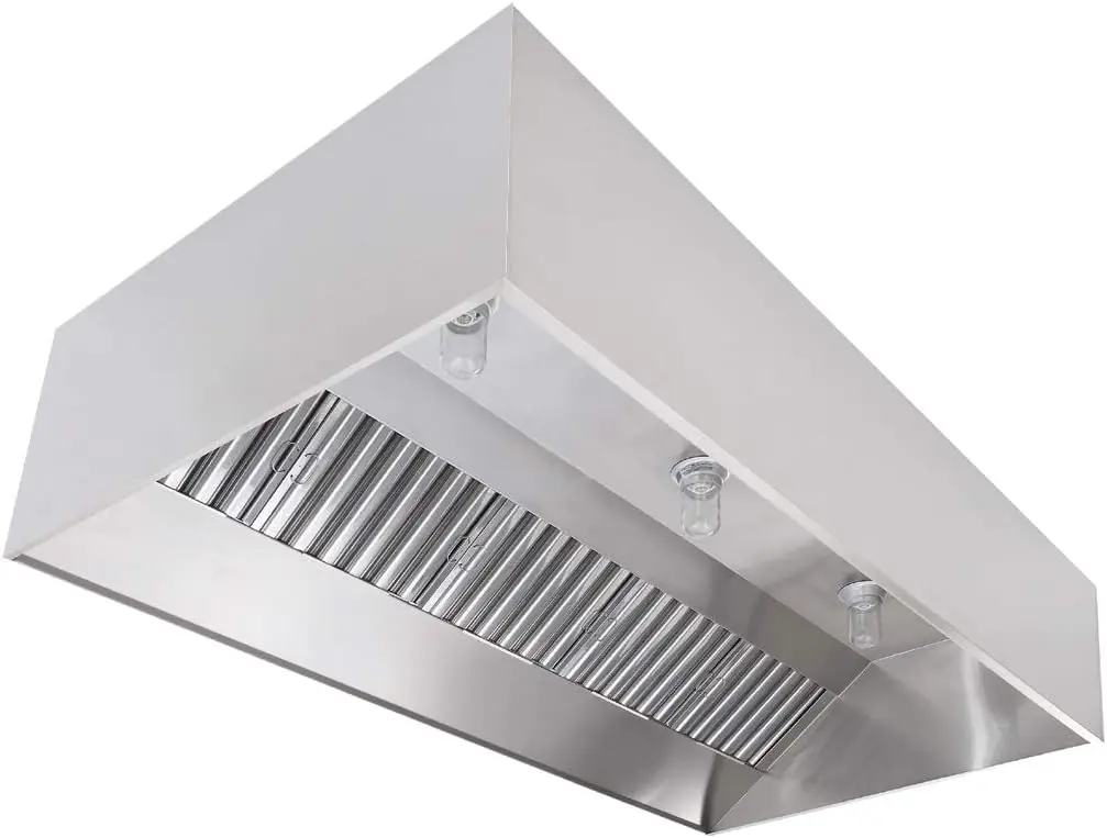 Stainless Steel Cooker Vent Range Hood System for Restaurant Hotel Commercial Kitchen Hood Exhaust Extractor