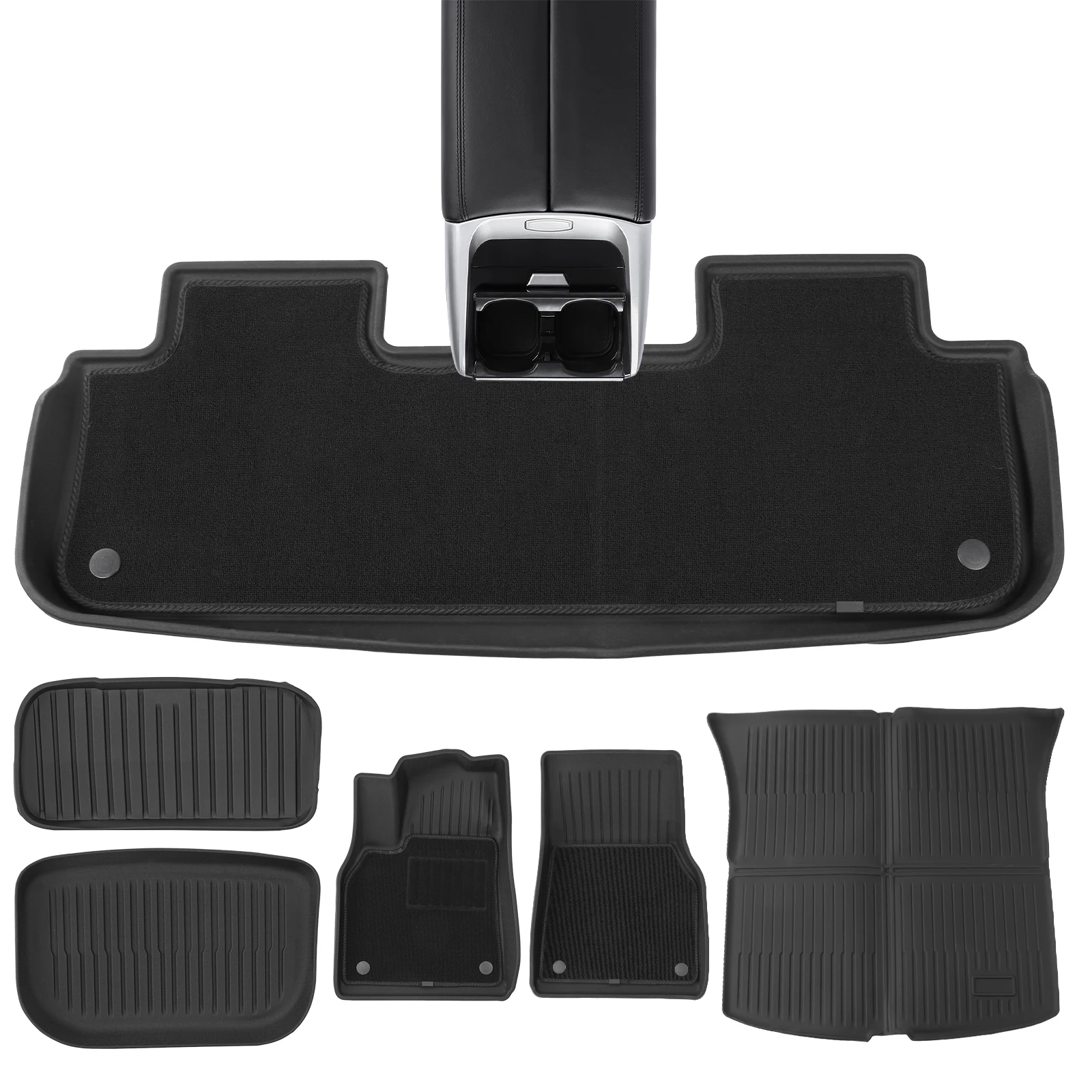 

Car Floor Mats and Cargo Liners TPE Full Set for Tesla Model Y Juniper 2025-2026 Automotive Floor Mats for Tesla Accseeories