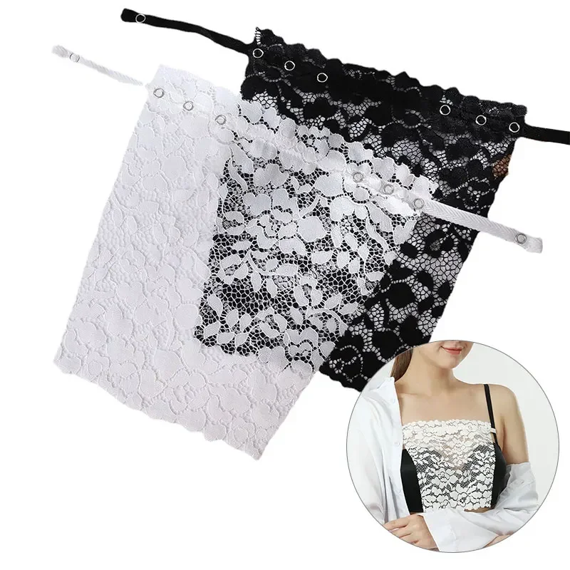 Women Lace Hide Underwear Lace Privacy Invisible Bra Anti Peep Invisible Bra Female Cleavage Cover Up Seamless Wrap Chest Cloth