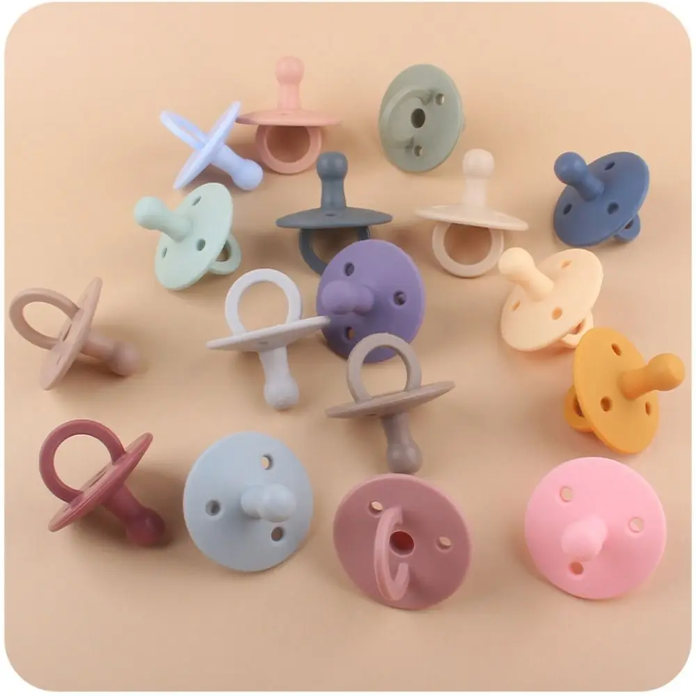 Baby Pacifier Soft Food Silicone Newborn Baby Soother Nipple Solid Color Safe Toddler Kids Teether Toy Day and Night