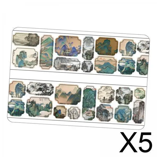 

5x наклейки для скрапбукинга, художественный альбом, уникальные эстетические наклейки для рукоделия, лента Васи для изготовления альбомов, изготовления карточек, скрапбукинга