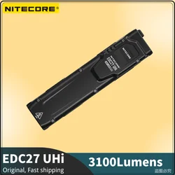 NITECORE EDC27 UBottles-Lampe de poche EDC ultra fine, haute performance, 3100lumens, batterie intégrée, écran OLED en temps réel