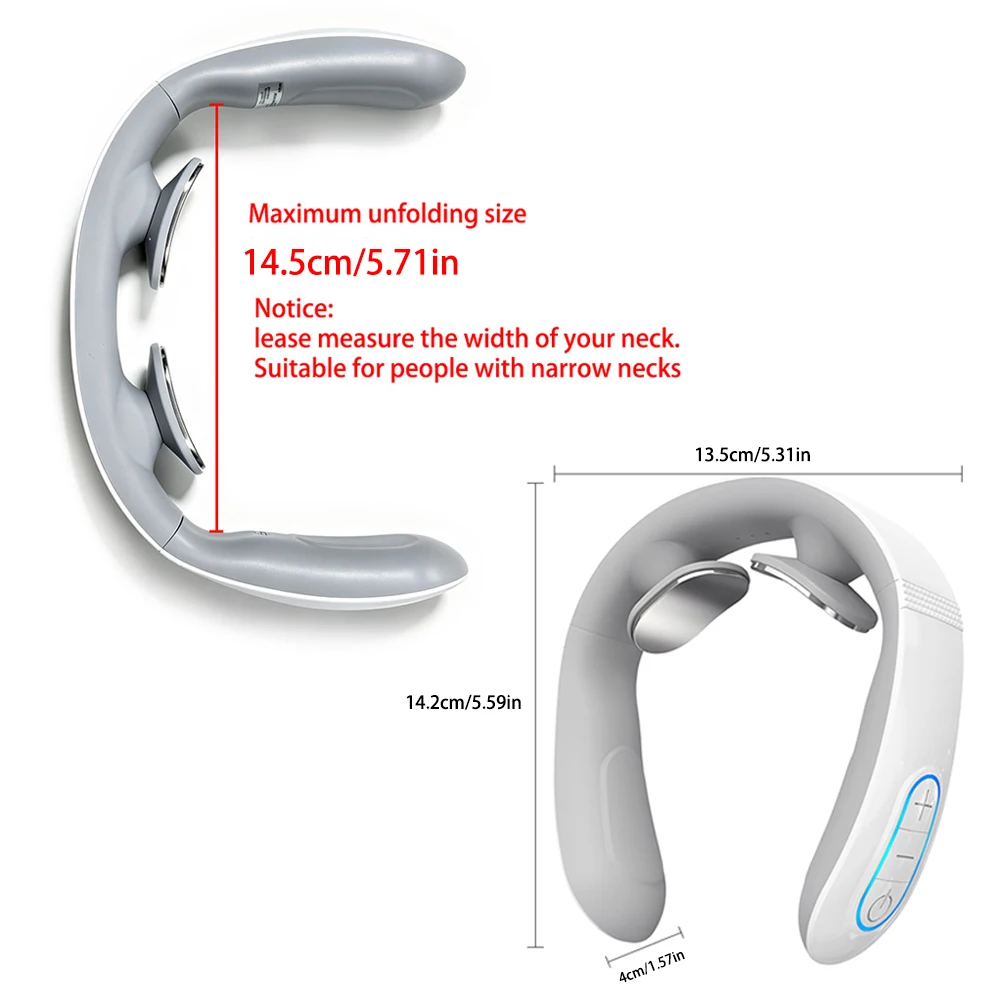 Electric Back Neck Nuscle Massager TENS Pulse Shoulder Neck Vibration Massage Devices Heating Relieve Pain Muscle Care
