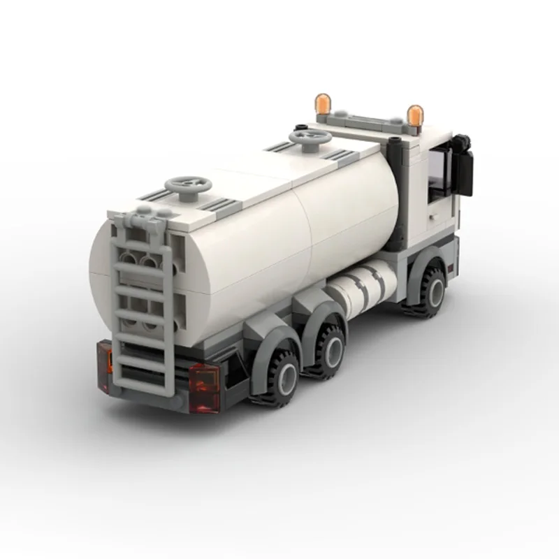 Stadt Auto Modell MOC Bausteine Heavy-Duty Öl Tank Lkw Modulare Technologie Kinder Urlaub Geschenke Montieren Spielzeug Anzug