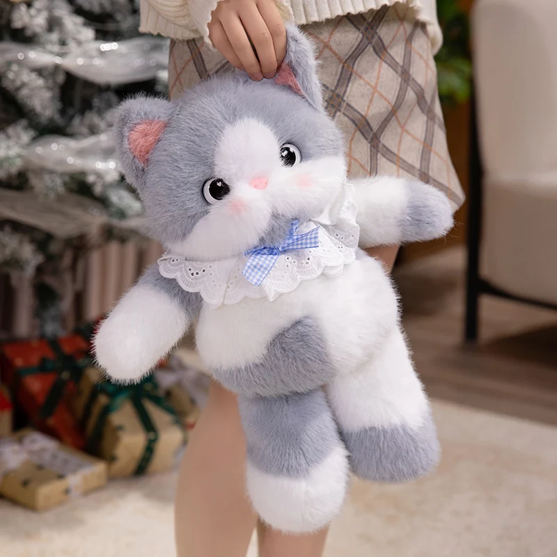 Cute 45cm Funny Soft Cat Plush Toys Kitten Pillow Bed Sleep Home Decor Doll for Birthday Gift