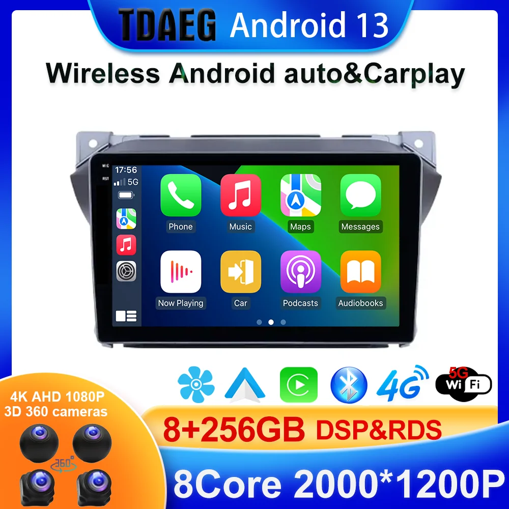 

BT5.0 8+256G Car Android 13 Radio Player GPS ANT Navigator Quad-core 9 inch for Suzuki Alto 2009 2010 2011 2012 2013-2016