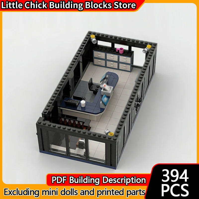 

City Street View Model MOC Building Bricks Office Floor Building Modular Technology Children Holiday Gifts Assemble Toys Suit