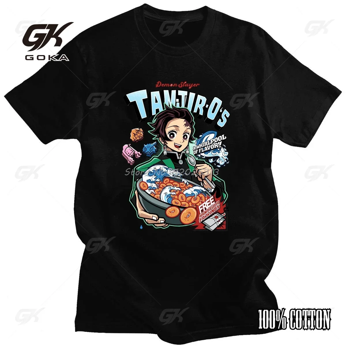

New Arrival Demon Slayer Anime Tanjiro And Nezuko Harajuku Tshirt Sudadera Mujer Hip Hops Street Style Oversized Streetwear