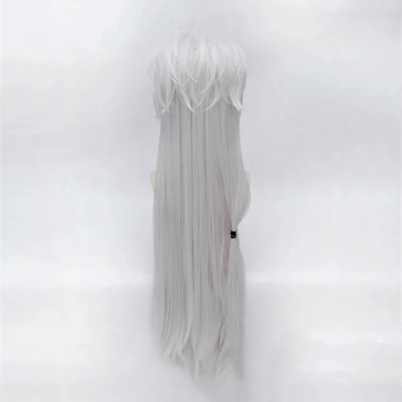 Anime cosplay jiraiya peruca longa prata resistente ao calor cabelo sythentic festa de halloween cosplay traje perucas peruca boné