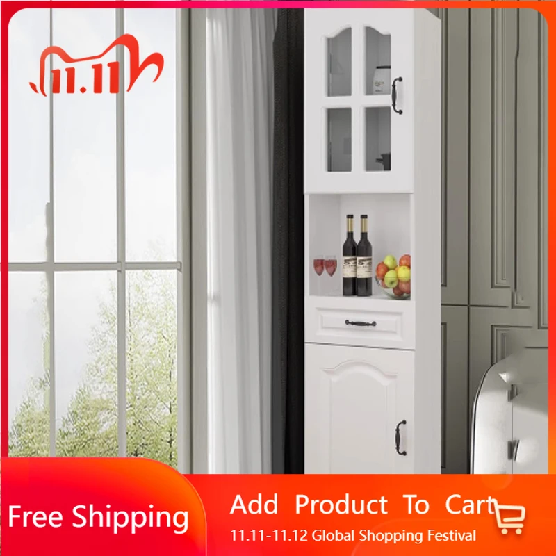 

Shelves Storage Bar Cabinet Mobile Living Room Restaurant Wine Cabinet Luxury Wood Standing Partitions Armoire Home Furniture