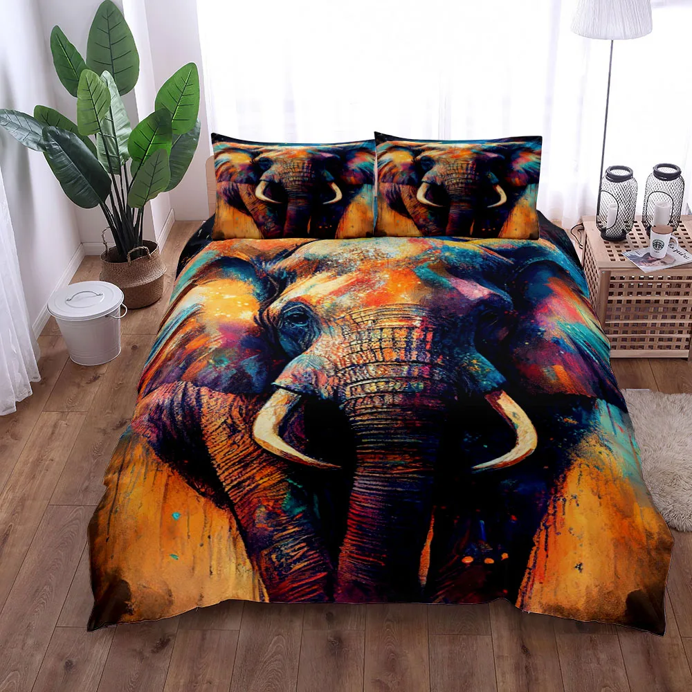 Photographic Elephant Stunning Duvet Cover Set King Queen Double Full Twin Single Size Bed Linen Set Quilt Cover Pillowcase