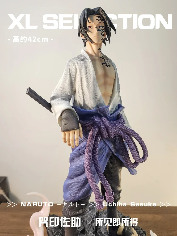 Japan Bandai Naruto Platform Club 1/6 Seal Sasuke figure high-quality GK statue model ornament men and women