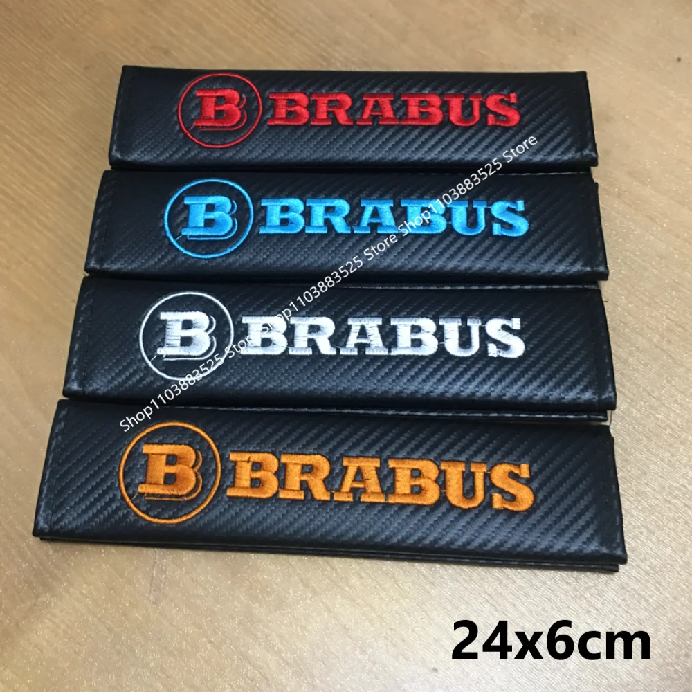 

Protection Carbon Embroidery Technology Car Seat Belt Shoulder for Brabus Smart GLS CLA W464 W221 W176 W204 W205 G65 W213 G350