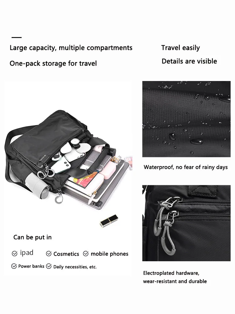 Fouvor-Bolso de mano Oxford de gran capacidad para mujer, bolsa de hombro para ordenador portátil, bolso de viaje al aire libre, verano, 2802-17