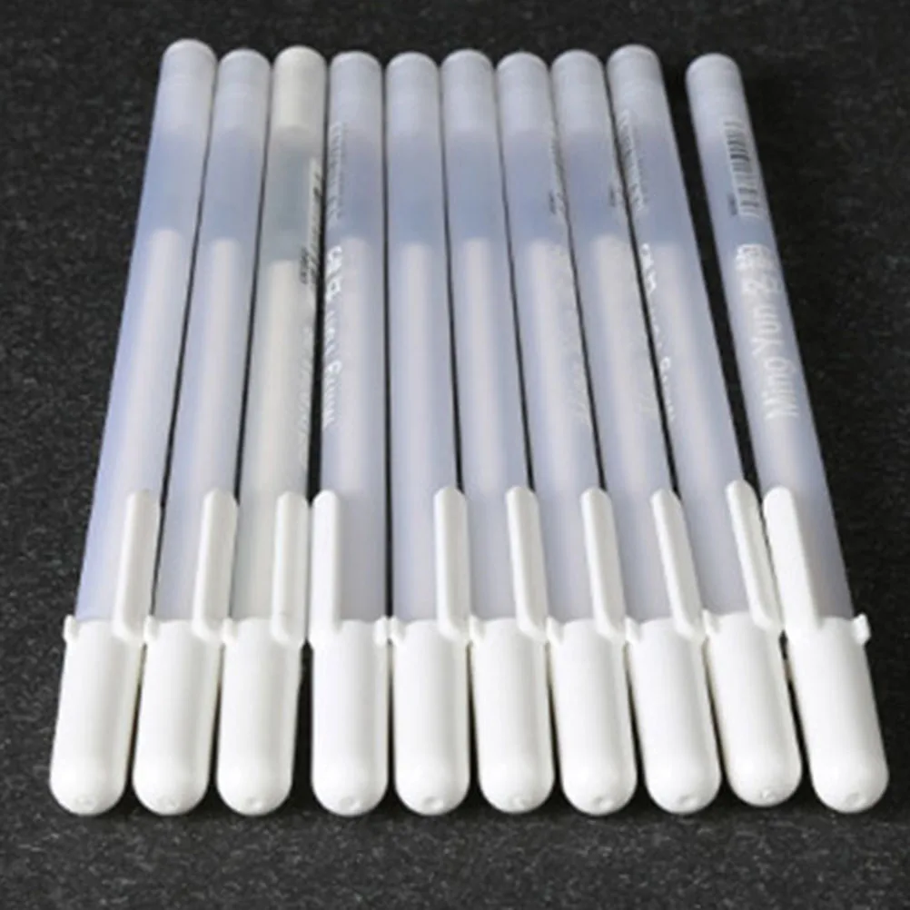 

6 Pcs White Oil Pen Markers Fine Point Tips For Glass Wood Metal Rubber Rocks Stone Durable Water Resistant Paint For Crafting