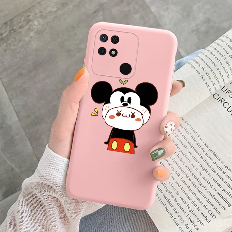 الوردي ميكي ماوس ديزني فوندا ل Redmi 10C 10 10A لينة سيليكون Siling عودة الكرتون قضية الهاتف ل شاومي Redmi 10 C 10C كابا