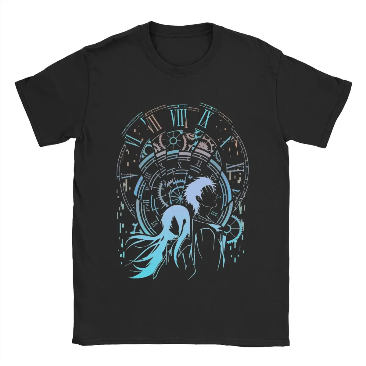 

Men's T-Shirt Time Broken Steins Gate Amazing 100% Cotton Tees Short Sleeve T Shirts Round Collar Clothes 6XL