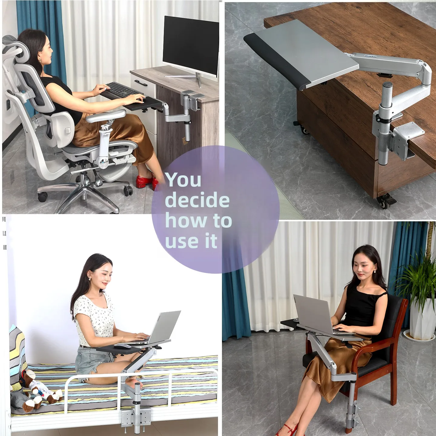 Foldable One Click Lift Bed Table Study Desk Laptop Stand Multi Function for College Dorm
