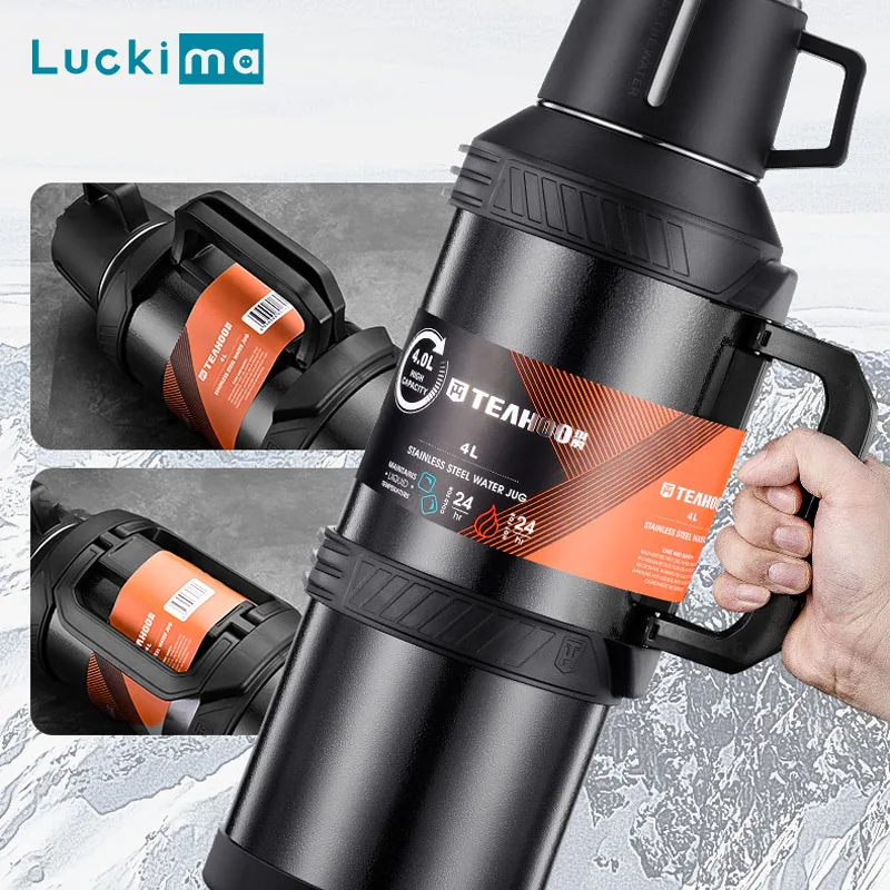 

Outdoor Sport Thermos Water Bottle 48 Hours Keep Warm/Cold Thermal Insulation Pot 2.3/3L Traveling Car Insulated Cup Best Gift