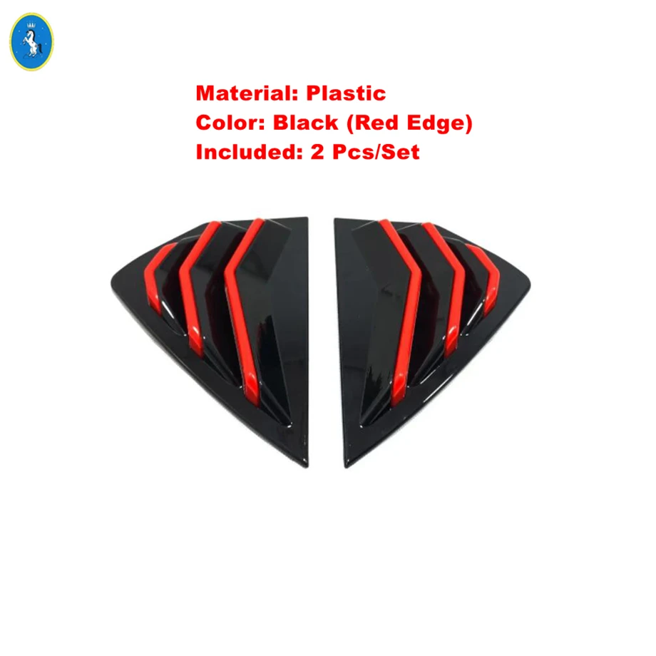 

Black / Carbon Fiber Rear Quarter Window Louvers Spoiler Decor Panel Cover Trim For Mazda 3 Sedan Hatchback 2019 2020 2021 2022