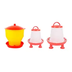 Chicken Feeder Chicken Water Feeding Bucket Auto Feeder Portable Bird Automatic Feeding Bucket for Pigeon Quail Budgie Hen Duck