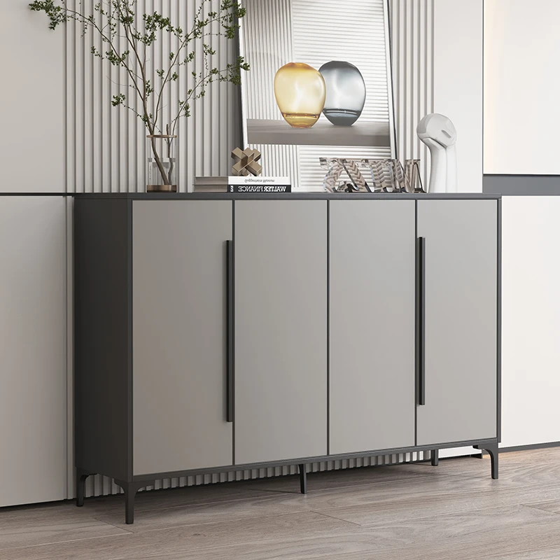 

Light luxury all-aluminum alloy shoe cabinet Home entrance Modern foyer cabinet Balcony Outdoor waterproof and sunscreen