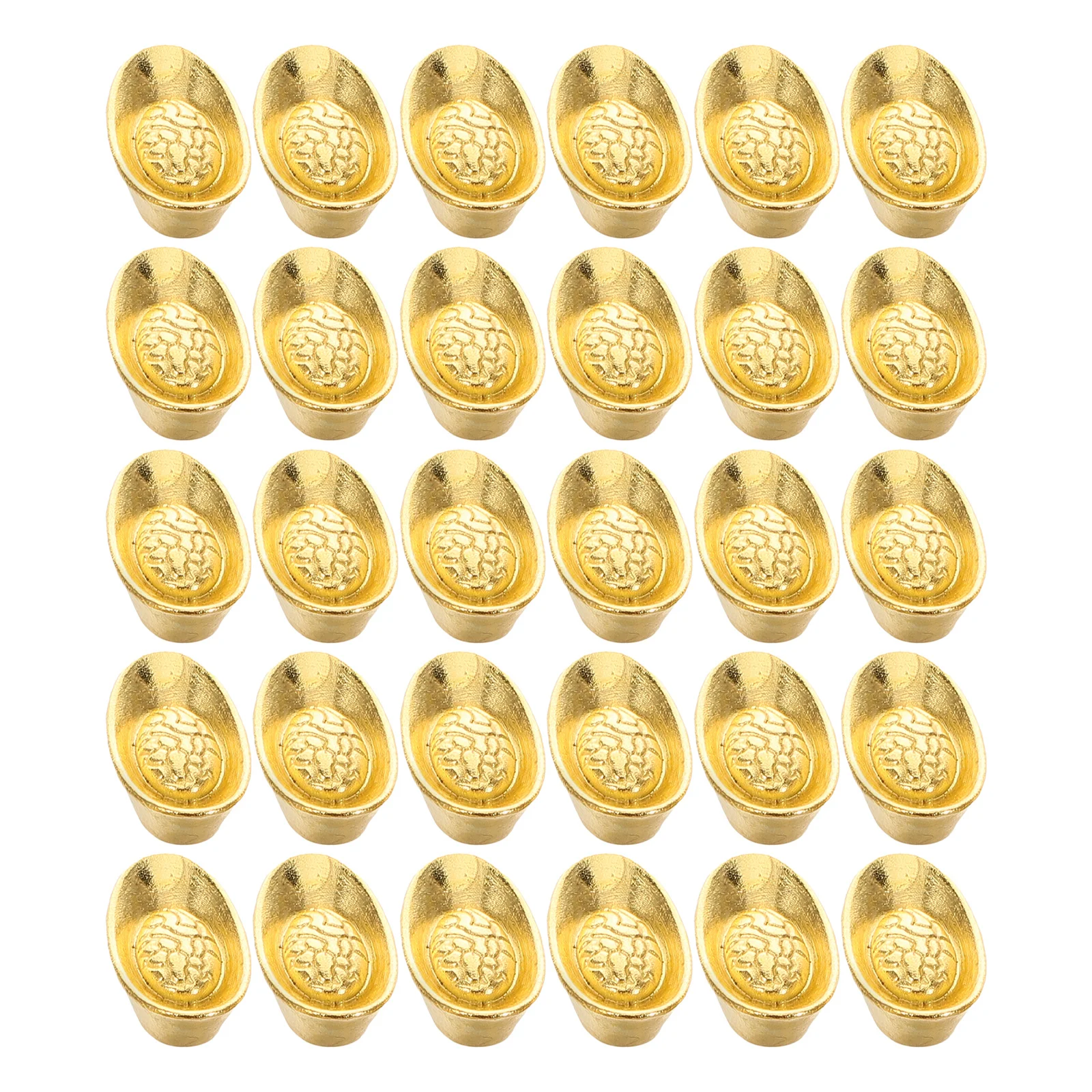 

30Pcs Mini Golden Ingot Feng Shui Yuanbao Decorative Desktop Ornaments Lucky Wealth Symbols Ideal Home Office Party Decor