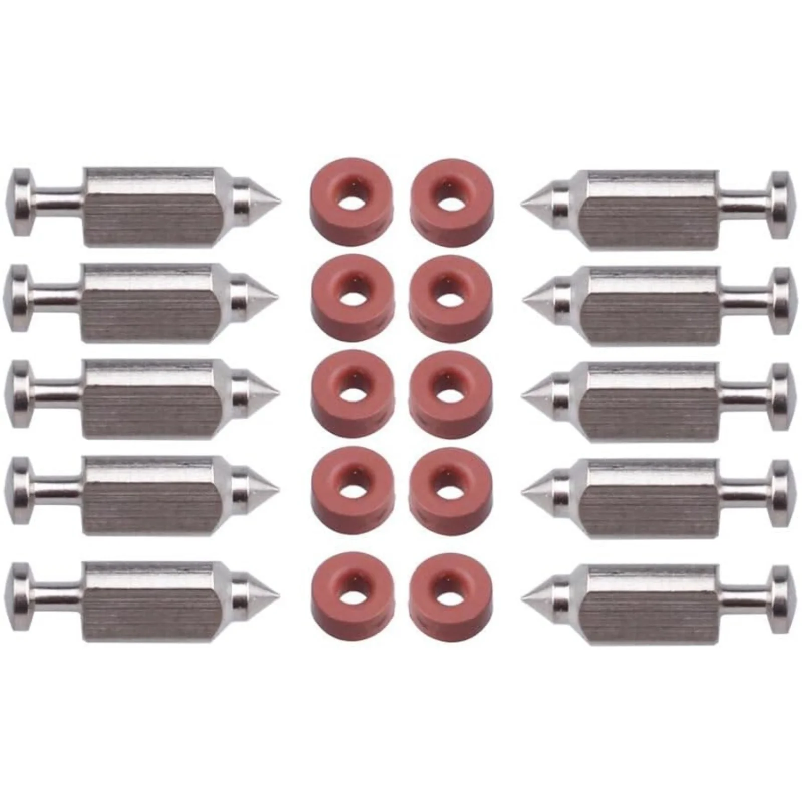 10Pcs/Set 398188 Carburetor Float Valve Needle Seat Kit For Briggs & Stratton 12A800 Series Lawn Mower Accessories Replace Parts