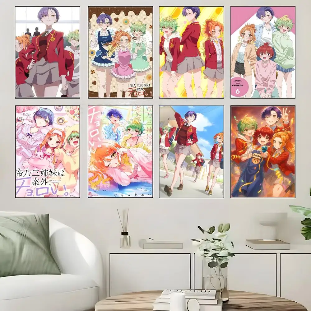 Romantic Comedy Anime M-Mikadono Sisters Poster  Self-adhesive Art Waterproof Paper Sticker Coffee House Bar Room Wall Decor