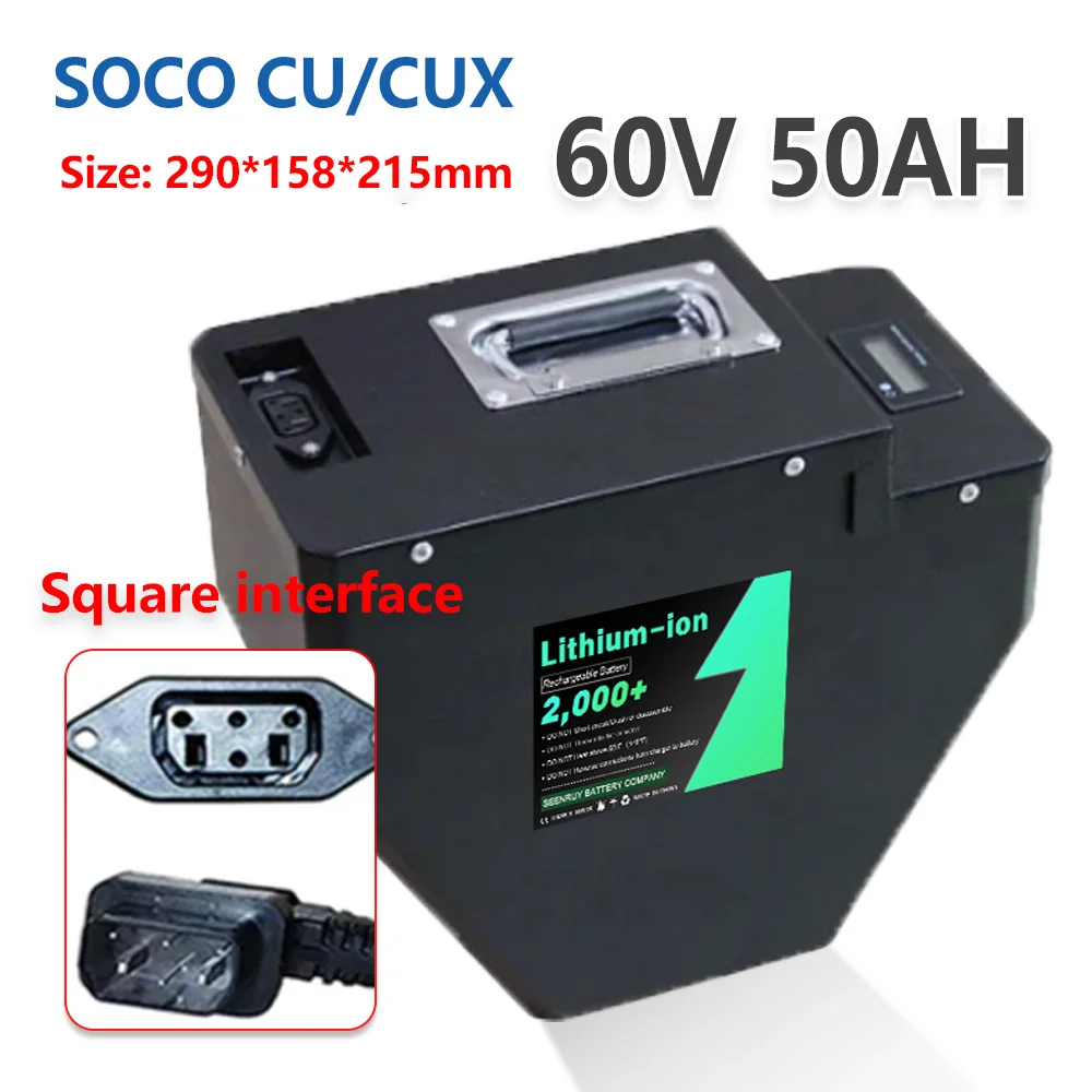 SEENRUY Super SOCO CU/CUX 17S 30AH 40AH 50AH 55AH Lithium Original Akku Wiederaufladbare Batterien mit Großer Kapazität
