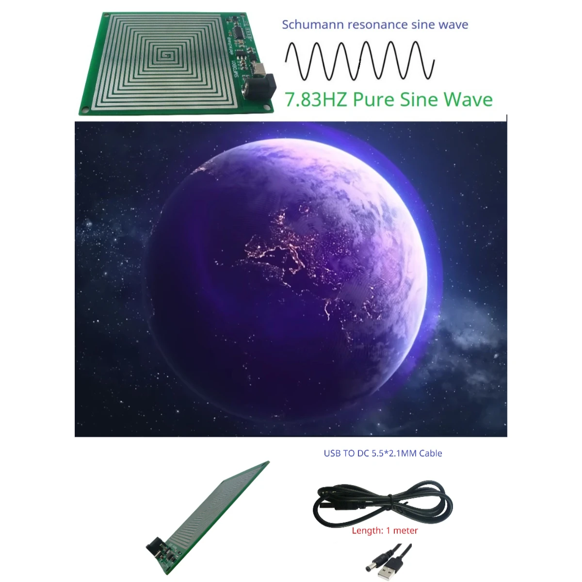 Schumann resonances 7.83Hz Pure Sine Wave Ultra Low Frequency SR Signal Generator Audio Resonator for HIFI Sleep Creation