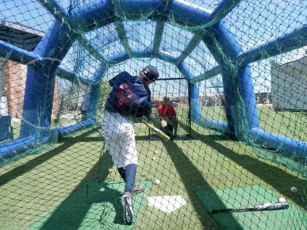 High Quality Custom Nylon and PVC Portable Inflatable Baseball Sport Court Baseball Batting Baseball Cage With Net