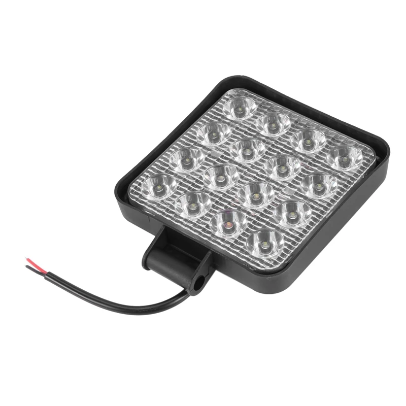 Luces LED de trabajo cuadradas, lámpara de 48W y 6000K, 10 piezas, para Tractor, SUV, camión, 4WD, 12V y 24V