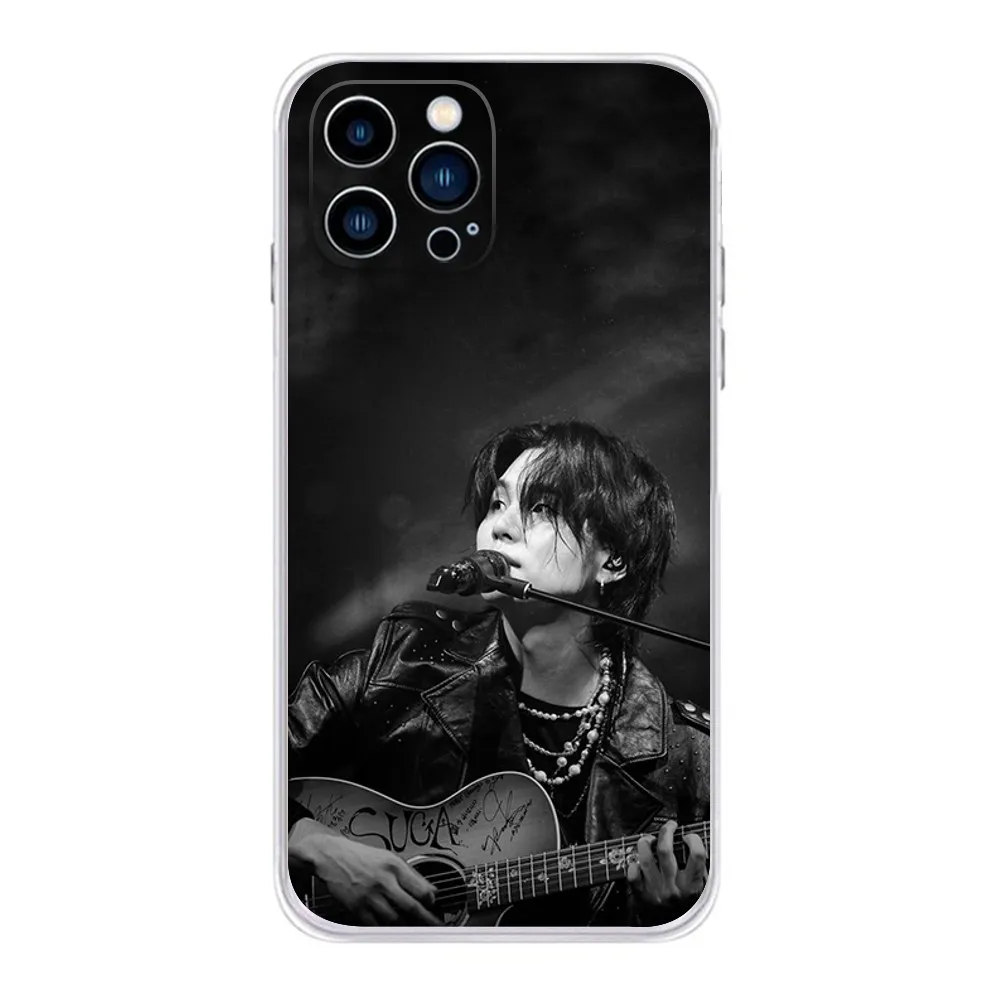 A-Agust D Yoongi S-Suga Phone Case  For IPhone 16,15,14,13,11,12 Pro Max Mini X XR XS 7,8 Plus SE Transparent Cover