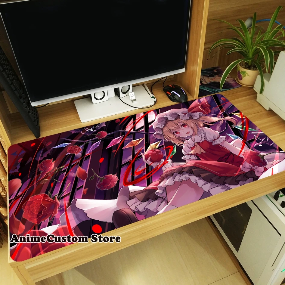 Anime  Flandre Scarlet Cosplay Anti-slip Mouse Pad Laptop Mice Mat Table Keyboard Mat Thicken Playmat Otaku Gift