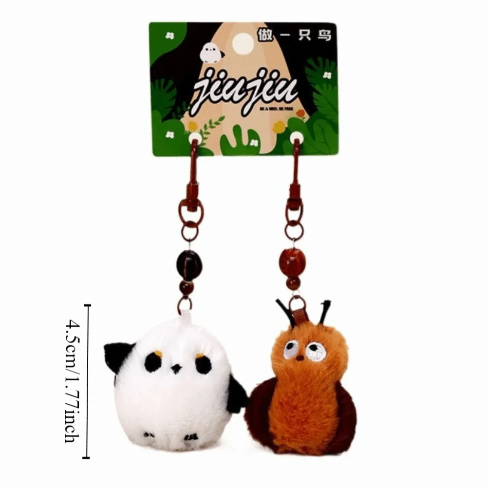 PP Cotton Lifelike Plush Bird Keyring Collection Comfortable Cartoon Animals Backpack Pendant Ornaments Fluffy