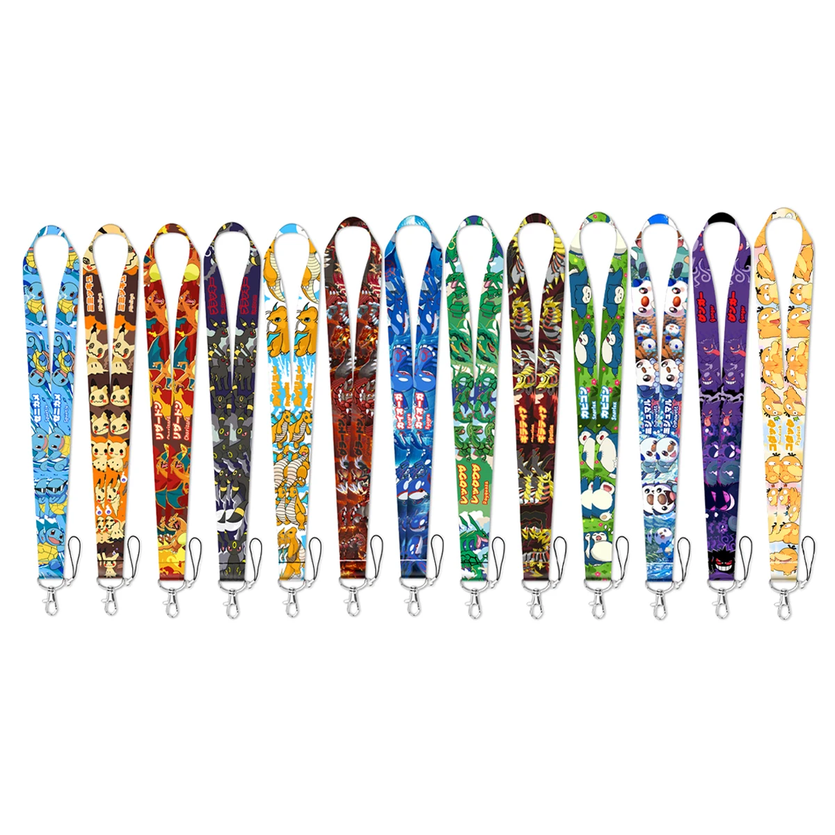 

Cute Anime Figures Keychain Mobile Phone Lanyard Keychain Office ID Card Pass Lanyard buckle Badge Card Holder Accessories Gifts