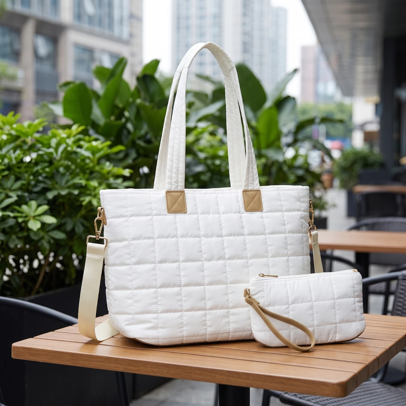 Tote Bag with Laptop Compartment Versatile Tote Bag with Detachable Pouch Professional Long-Lasting for Women, Office, School