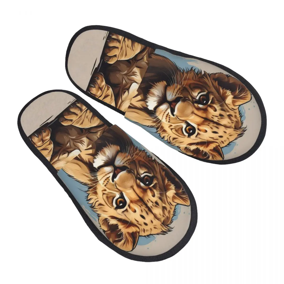 Cool Animals, Lions, Tigers, panda Men Women Furry slippers,Cosy pantoufle homme Home slippers