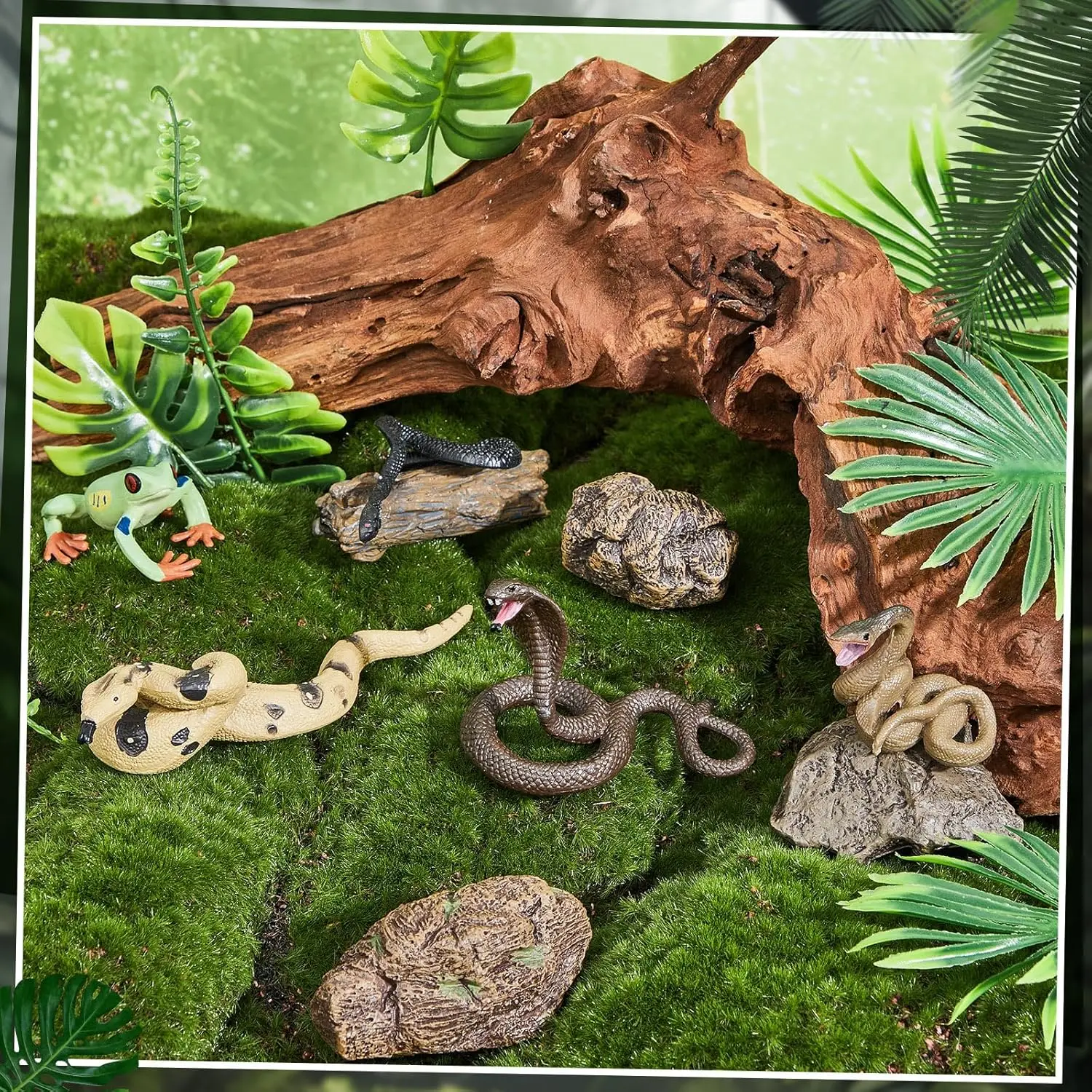 15 Pcs Snake Cake Toppers Deco - огляд і ціна Resin Art Tree