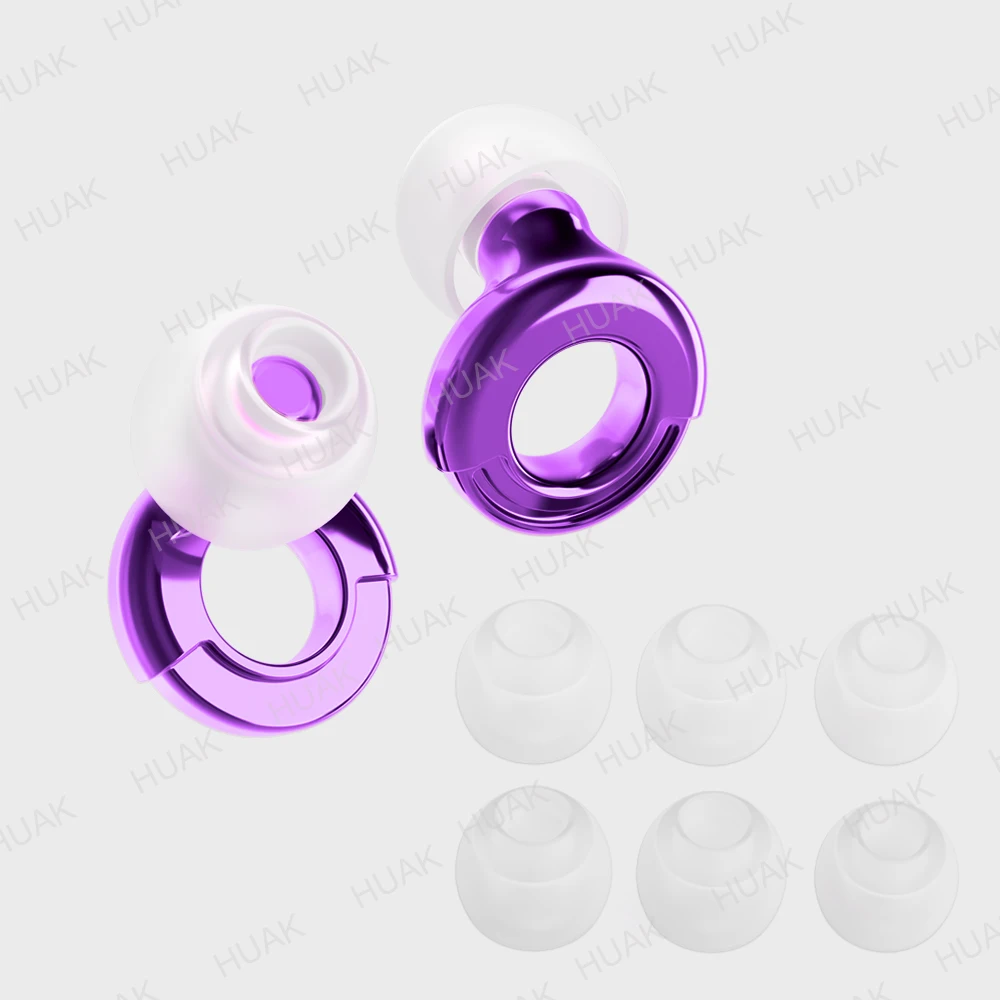 

HUAK Quiet Ear Plugs – Hearing Protection - Noise Reduction, (High-Fidelity) + Mute for extra coverage Ear Tips in XS/S/M/L