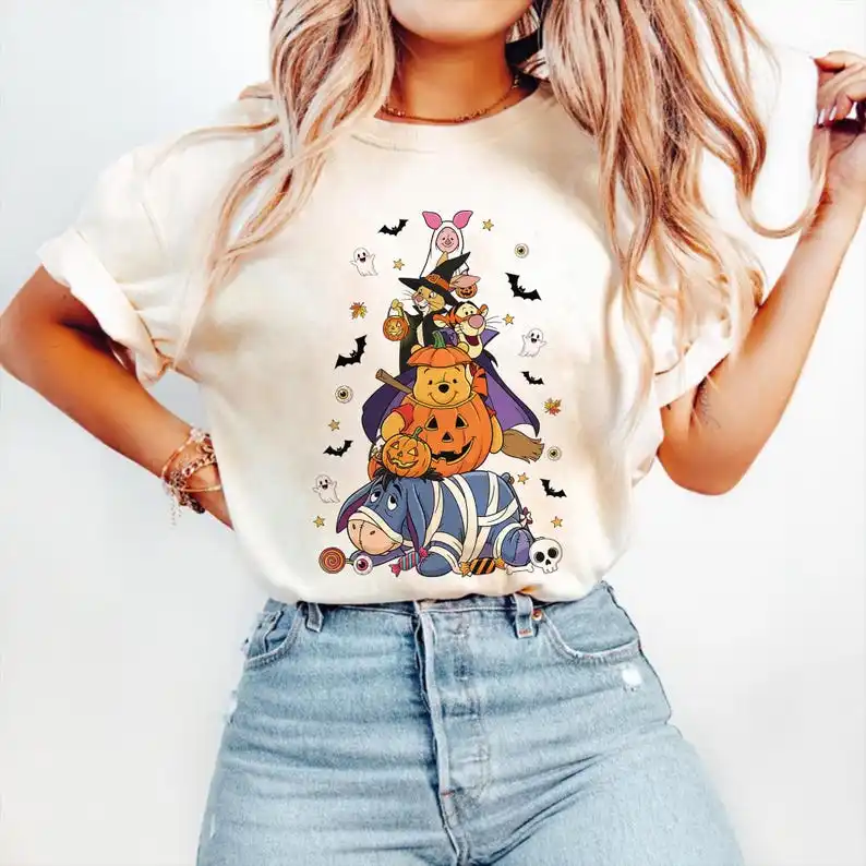 Vintage Winnie The Pooh Halloween Shirt Pooh & Co Est 1926 Shirts Pooh and Friends Halloween Pumpkin Shirts