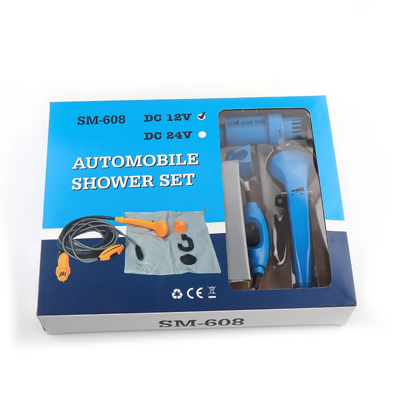 Portable Outdoor Automobile Shower Set New Design for Camping and Car Washing Made of Durable Plastic
