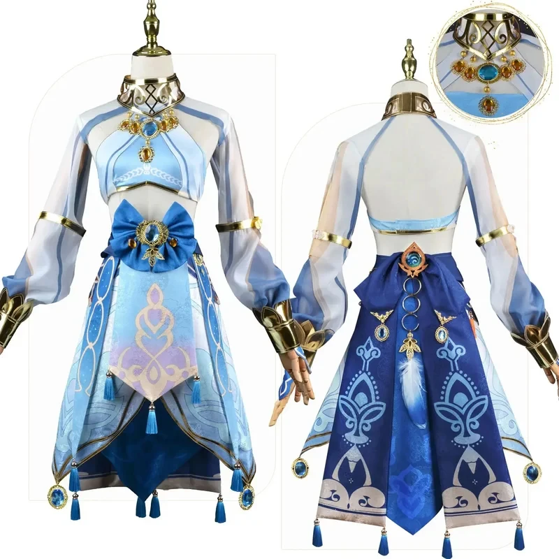 

Nilou Sumeru Hydro Role-playing Genshin Impact Women's Girl's Dress Halloween Adult Carnival Costume Anime C yy:89
