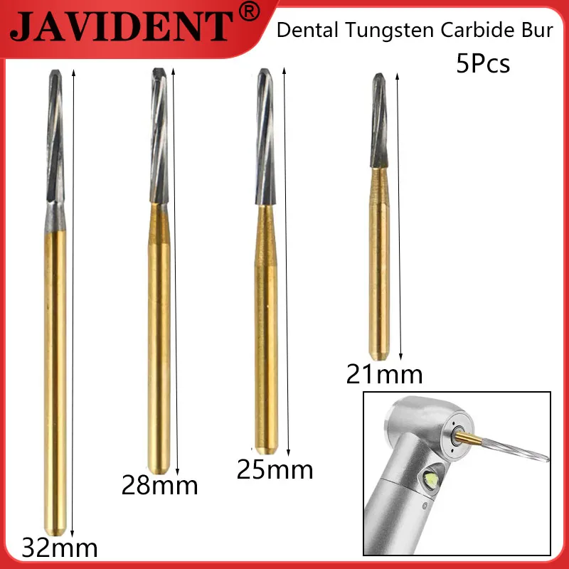 

5Pcs Dental Tungsten Carbide Bur Impacted Wisdom Tooth High-Speed Extended Bone-Cutting Bur Oral Instrument Materials
